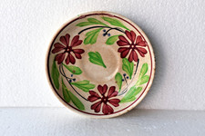 Bol Floral Ancien Peint À La