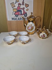 - SERVICE À CAFÉ ANCIEN DORÉ VÉRITABLE PORCELAINE DE BAVIÈRE