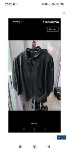 Veste bombers homme cuir noir
