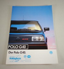 Brochure/brochure VW Polo G 40 Type 86 c 2F model year 1992