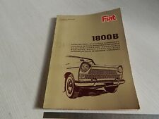 ORIGINAL BODY SPARE PARTS CATALOG Fiat 1800 B 1965 2nd Edition