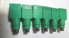 Microsoft USB TO PS2 PS/2 Adapter Connector PC Mouse Keyboard (6 PIECES)((NEW))