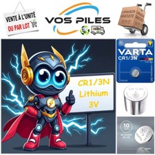 Pile bouton Varta CR1/3N DL1/3N 2L76 CR11108 CR1-3N 170 mAh Lithium 3V Blister
