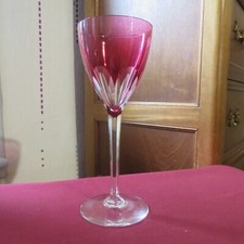 1 Val Saint Lambert Crystal Roemer Glass Red Gevaert Model H 19