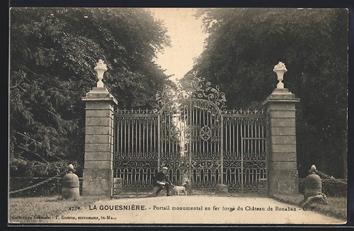 Cpa gouesnière portail - la, gouesnière,