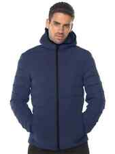 Blouson D'Aviateur Duvet Sport Sintetique Mode Homme à Capuche Bleu Chaud 1041
