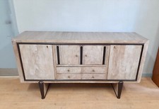BUFFET ART DECO, PLAQUÉ EN BOIS EFFETTE PIERRE  NATURELLE ANNÉES 1930-40