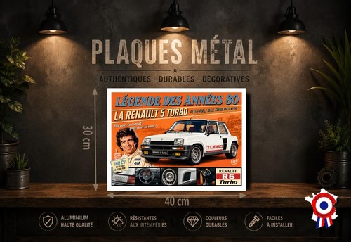Plaque métal vintage renault - métal,