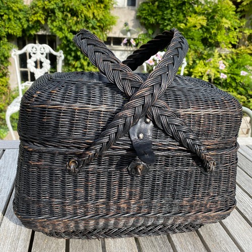 Ancien panier volaille - panier, à