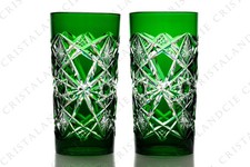 Paire de vases Lagny vert par