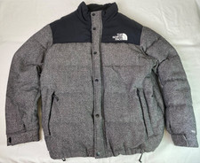 Mens North Face Tweed Nuptse Heights Black Puffer Jacket XL