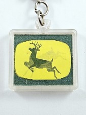 PORTE-CLÉS - JOHN DEERE 1960s Vintage ORIGINAL Visiomatic TRACTEURS Machines -