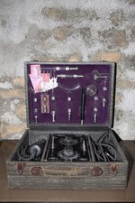 old electrotherapy case holo electon 9 cannulas year 1930/1950