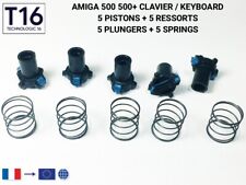 AMIGA 500 ➜ 5 Black Plungers / Pistons + 5 Springs / Ressorts