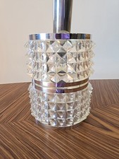 LUSTRE SUSPENSION PLEXIGLAS / METAL CHROME 70's SPACE AGE VINTAGE