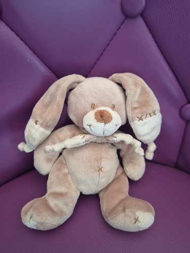 Doudou lapin bastien marron - lapin,