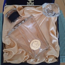 Baccarat Crystal Decanter Martell Cordon Bleu Cognac Blue Cord Case Vintage