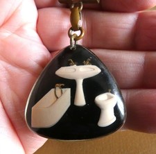 Ancien porte clé Bourbon Salle de Bains Sanitaires Anconetti Années 60.