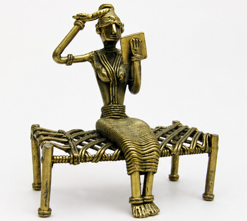 Ancienne sculpture dame en - sculpture,