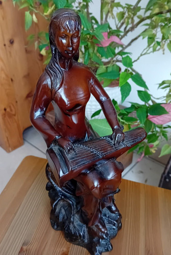 Statue joueuse cithare - statue, la