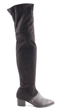 PRETTYLITTLETHING Cuissarde Dames Botte haute T EU 36 noir-argenté