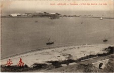 Old postcard AK Annam Tourane Island of Docks Vietnam Indochina (1346015)