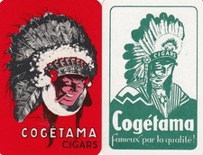 TOBACCO ADS - COGETAMA CIGARS  - 2        single vintage playing cards