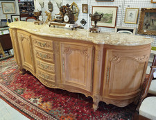 Grand BUFFET Merisier et Marbre AEROGOMMEE 285L x 65P x 105H Meuble 190MAG 10/10