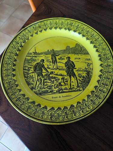 Deux assiettes 19e - deux, jaune