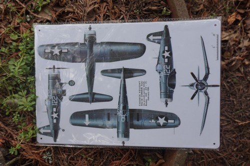 Plaque metal avion - us,