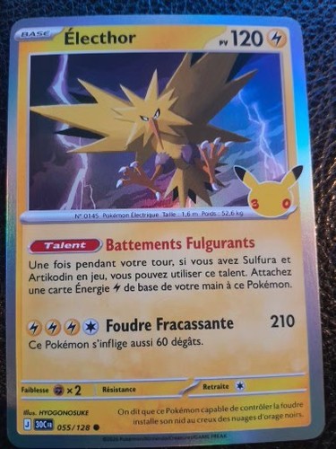 Carte pokemon électhor - pokemon,