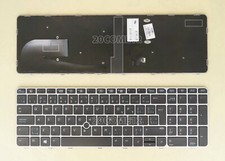 For HP elitebook 755 G3 755 G4 Keyboard Silver frame No backlit Canadian Clavier