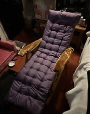 Adjustable Patio Rocking Chair Recliner Sun Chaise Lounger w Pillow Foot Massage