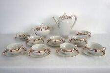 Service à café 9 personnes porcelaine Haviland, début XXème