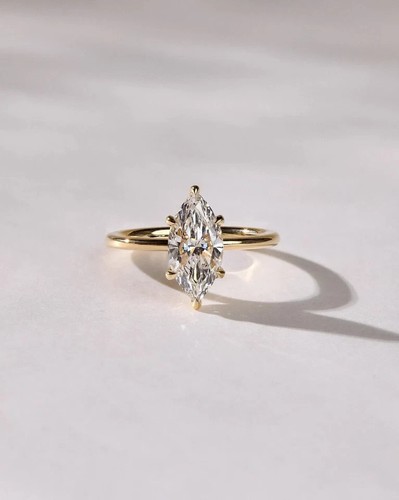 Bague diamant igi - lab, marquise