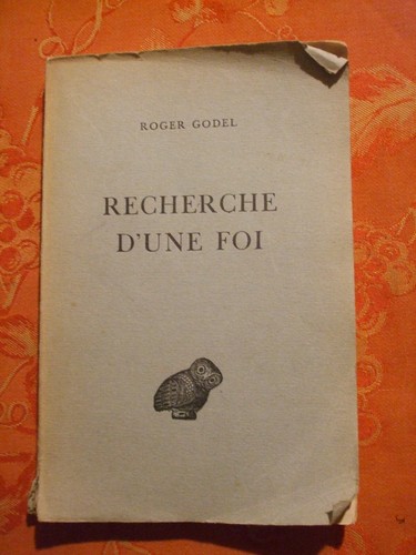 Roger godel recherche - godel, d'une