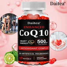 COQ-10 Softgels Energy Support Promotes Brain Lungs Fertility And Heart Health