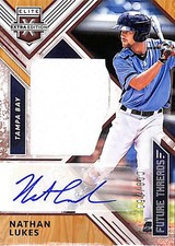 Nathan Lukes 2018 Panini Elite Extra Edition Future Threads Auto #/253