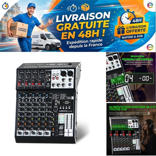 Table mixage 6 canaux - dj,