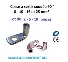 Cosse à sertir coudée 90°