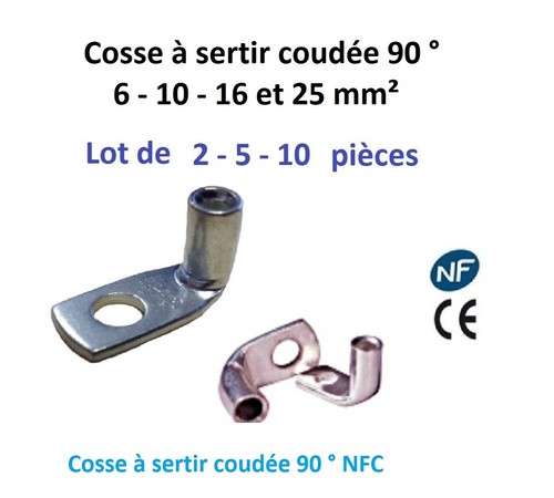 Cosse électrique sertir - électrique, à