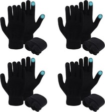 4 paires gants hiver tactiles