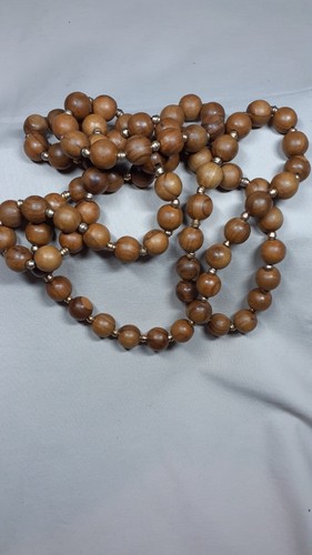 Collier perles bois vintage - , c6