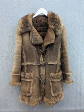 Vintage A. Gold & Sons 100% Sheepskin Coat Mouton Collar/Lining Size 12