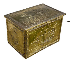 Vintage 1960s Copper Rejected Pirate Boat Corsair TOY BOX Decorations