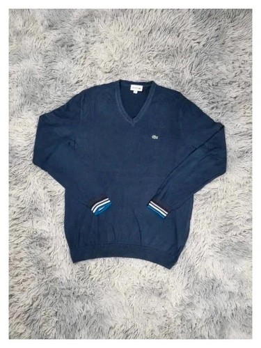 Pull col lacoste bleu - en, v