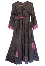 Robe bohème longue en soie