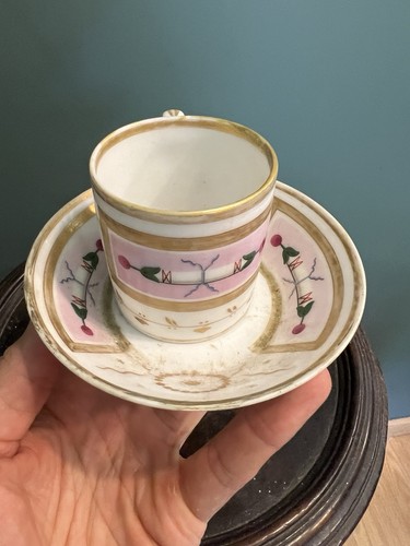 Tasse porcelaine peinte début - tasse,