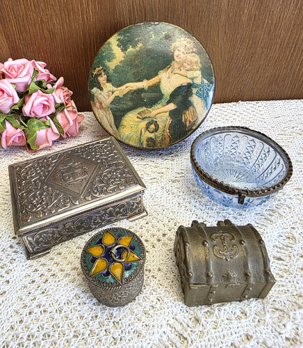 Lot boîtes anciennes tôle - lot,