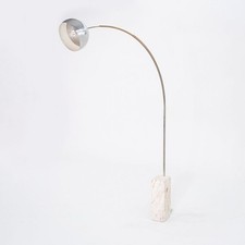 C. 1960s Achille & Pier Giacomo Castiglioni for Flos Arco Floor Lamp w/ Marble